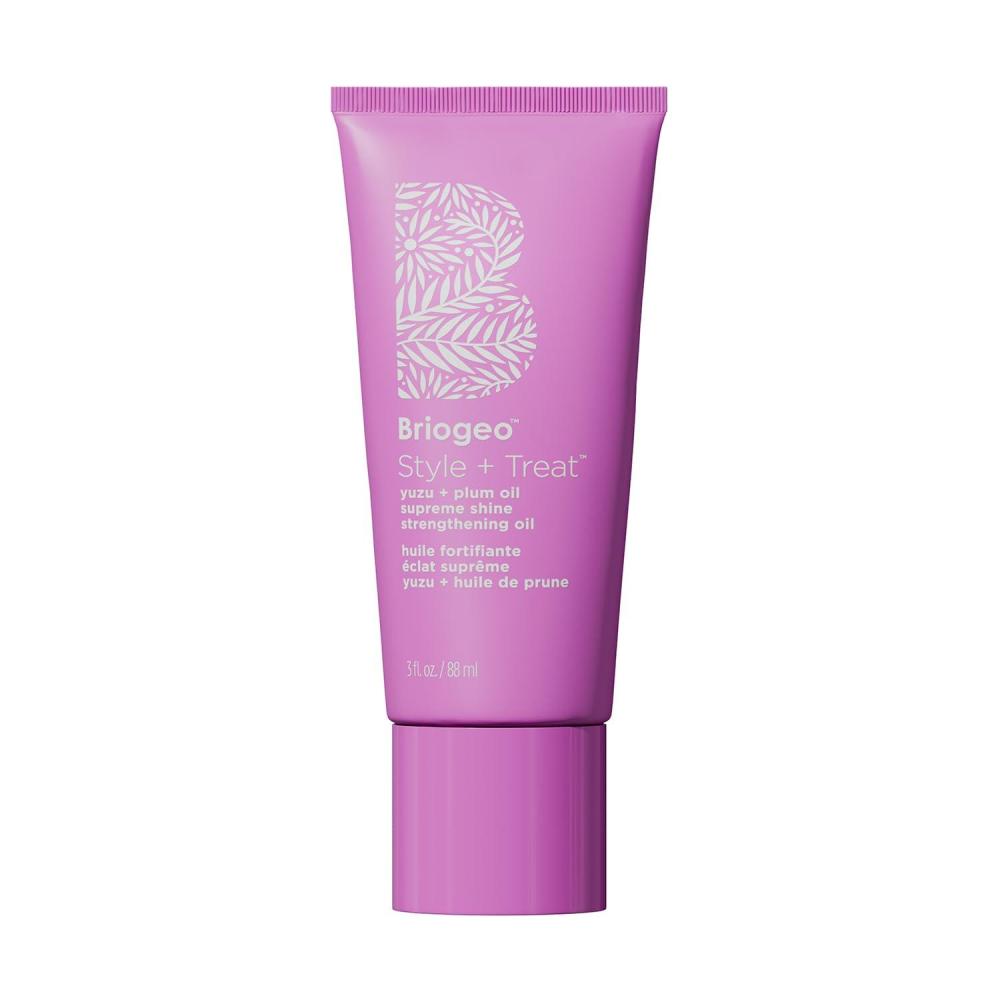 image:imageBriogeo Style  Treat Yuzu  Plum Supreme Shine Strengthening Oil  SiliconeFree Styling Oil for Shine Moisture and Strength  Curly amp Coily Hair  Clean Vegan Hair Oil  3 fl oz