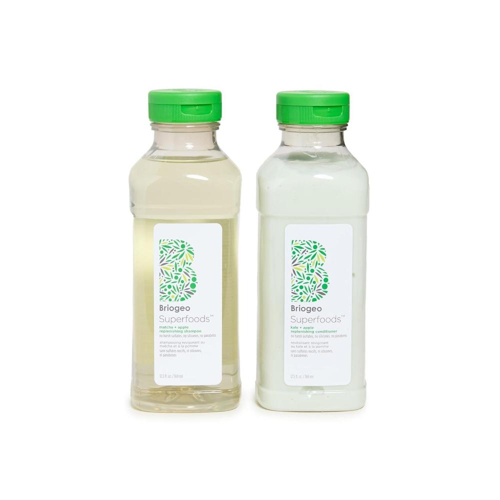 image:imageBriogeo Superfoods Matcha Apple  Kale Hair Pack Supports Healthy Balanced Hair and Scalp Shampoo and Conditioner for All Hair Types and Textures Vegan CrueltyFree 2 x 125 fl oz