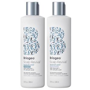 Briogeo Scalp Revival Dandruff Relief Shampoo + Conditioner Bundle, Anti-Dandruff Scalp Care for Flakes & Itch, Charcoal + Salicylic Acid, Sulfate-Free, Vegan, 2 x 8.4 fl oz