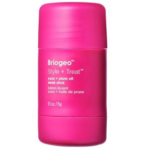 Briogeo Style + Treat Yuzu + Plum Oil Sleek Stick, Vegan Wax Hair Stick, Non-Greasy, Travel-Friendly, Tames Flyaways, Styling Stick for All Hair Types, Vegan, Cruelty-Free, 0.5 oz