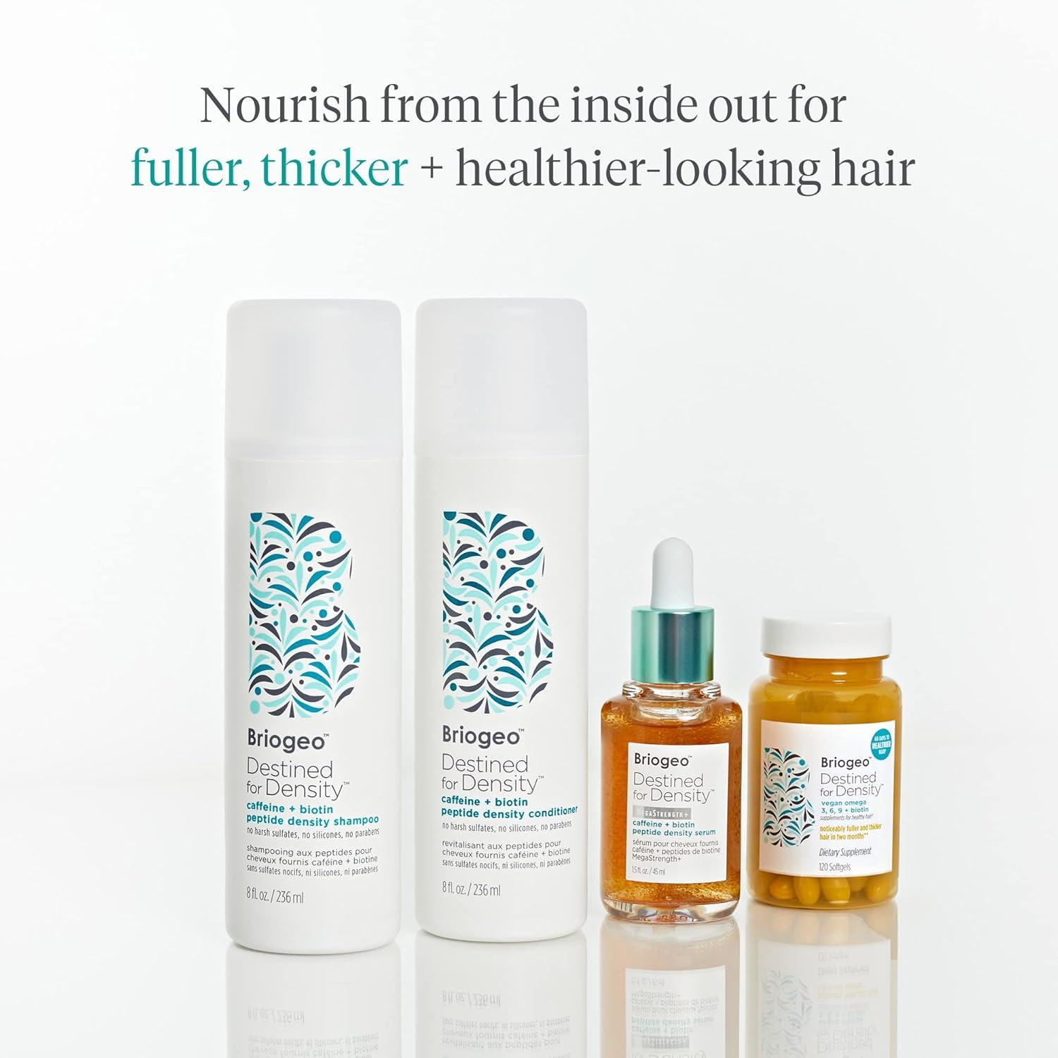image:imageBriogeo Destined For Density Caffeine Biotin Peptide Density Shampoo Increases Hair Thickness and Volume for Fine or Thinning Hair Vegan CrueltyFree8 Fl Oz Pack of 1